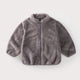 Kids' Solid Color Plush Warm Casual Coat Jacket