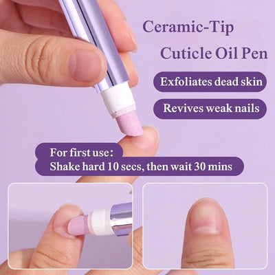 Ceramic Cuticle Oil Pen Anti-Barb Nourishing Nail Treatment