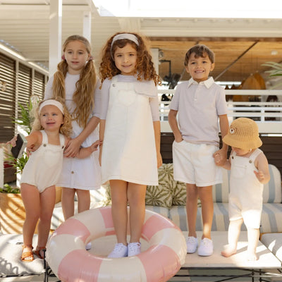 Kids' White Denim Family Matching Clothing Collection