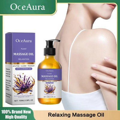 Lavender Relaxing Massage Oil for Stress Relief and Muscle Care