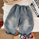 Toddler Boys' Anime Print Elastic Waist Denim Jeans