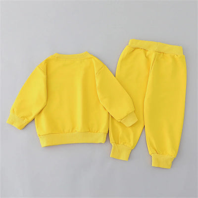 Kids' Bear Print 2-Piece Long Sleeve Top and Pants Set