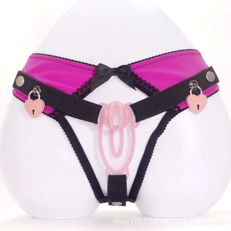 Chastity Panties Sissy Cage Belt Harness