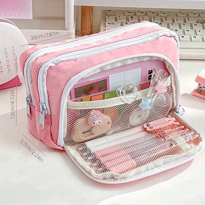 Kawaii Multi-Layer Pencil Case Large Capacity Pen Pouch