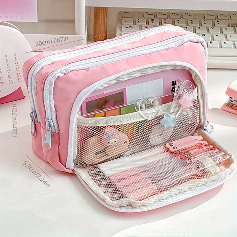 Kawaii Multi-Layer Pencil Case Large Capacity Pen Pouch
