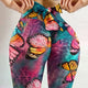 Women's Butterfly Print Bow-Detail Butt-Lift Leggings