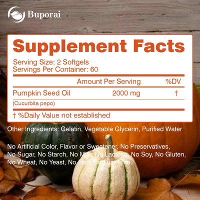 Pumpkin Seed Oil Supplement for Hair Growth and Health