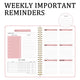 Spiral A5 Undated Weekly Planner Notebook Agenda