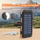 20000mAh Solar Power Bank with Flashlight Waterproof