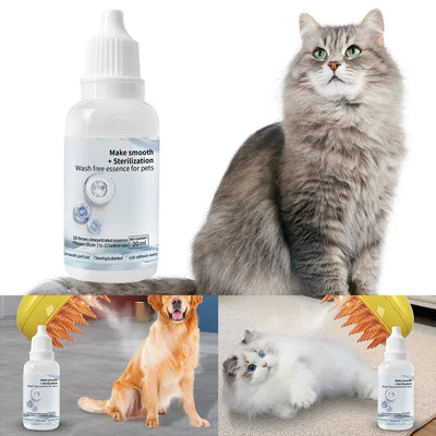 Cat and Dog Steam Grooming Brush Wash-Free Essence Pack