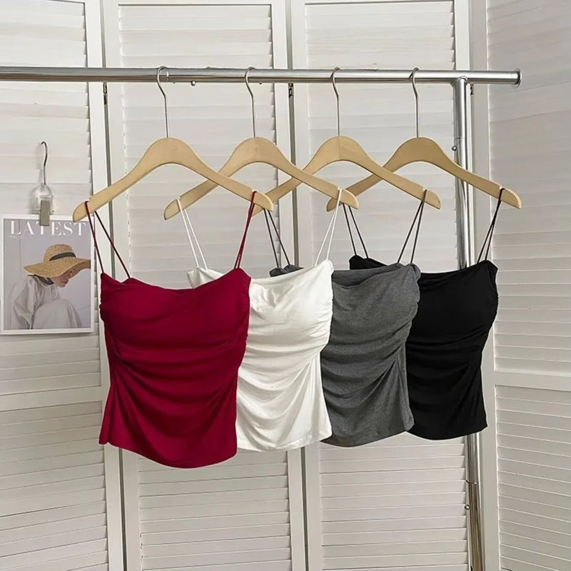 Women's Fitted Thin-Strap Camisole Tank Top
