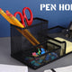 3-Compartment Mesh Desk Organizer with Pencil Holder