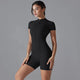 Women's One-Piece Zip Gym Yoga Jumpsuit Bodysuit