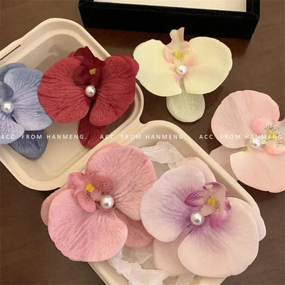 Pearl Flower Hair Clip Barrette